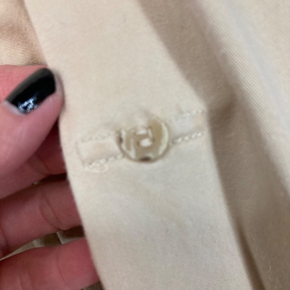 Vintage Orvis XXL Cream Khaki Safari Hunting Shirt Long Sleeve Button Up - Picture 8 of 9